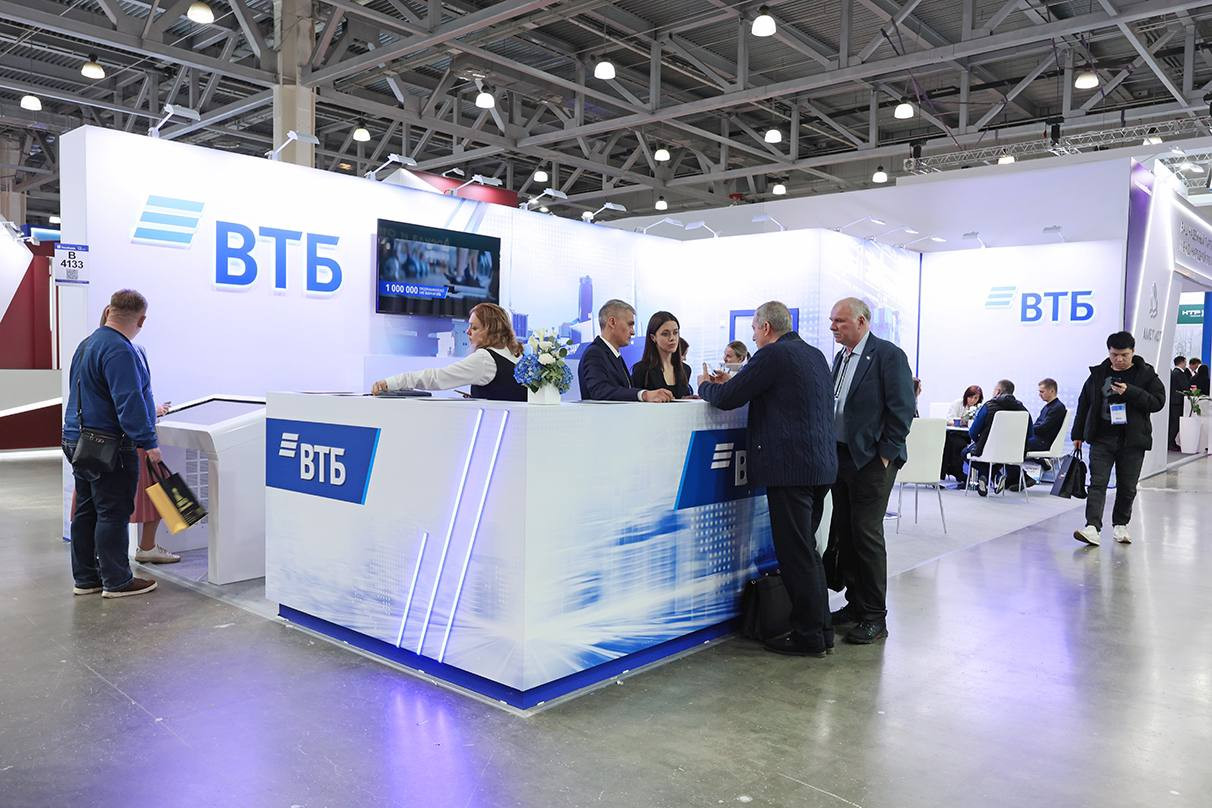 Стенд для Банка «ВТБ» на выставку ТрансРоссия 2024