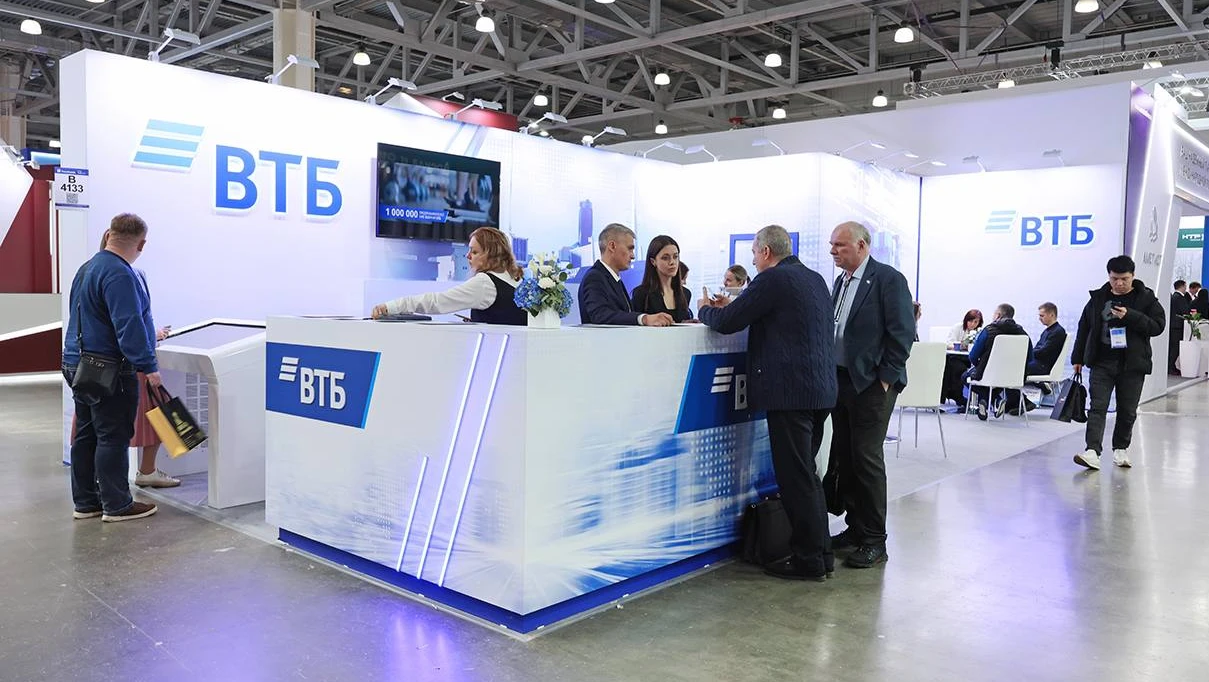 Стенд для Банка «ВТБ» на выставку ТрансРоссия 2024
