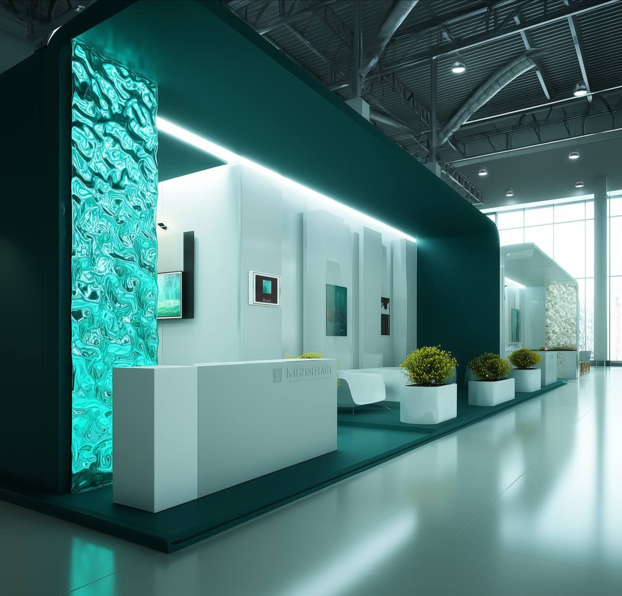 Текстурированный металл в выставочных и интерьерных пространствах