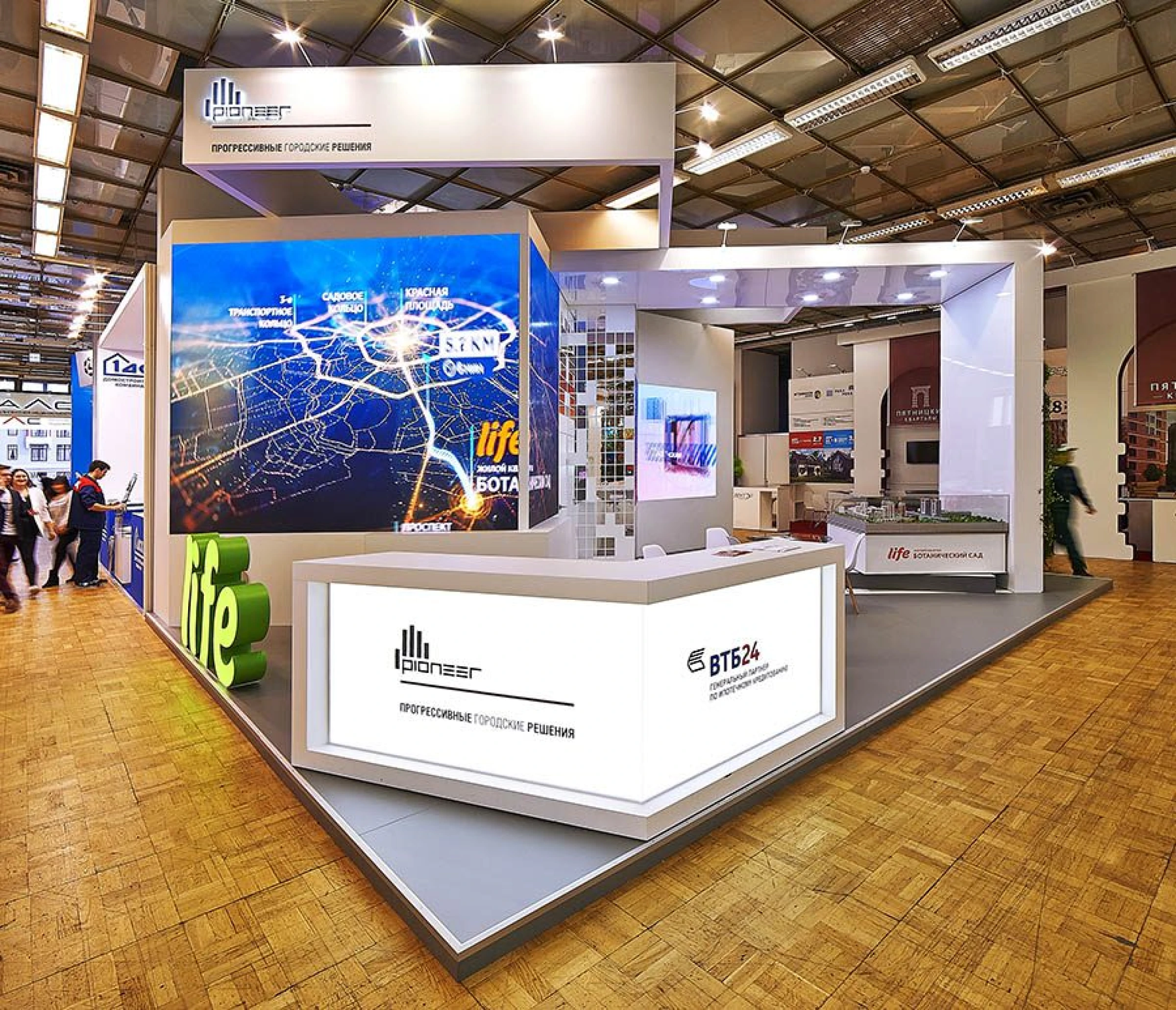 Stand for Pioneer developing company